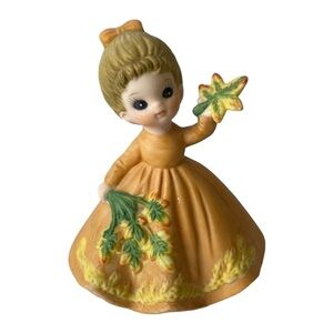 Josef Originals Birthday Girl Figurine George Good November Autumn Bisque